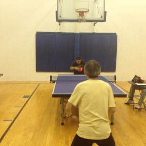 Ping pong match on Newport Beach Table Tennis Club