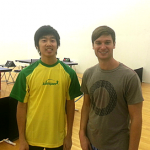 Ryan Louie and James Knoska in Newport Beach Table Tennis Club