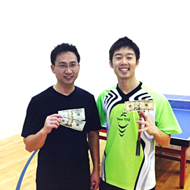 Kuei Chen and Ryan Louie in Newport Beach Table Tennis Club