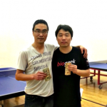 Tao Jiang and Jun Luan after playing the Equal Challenge Tournament in Newport Beach, CA