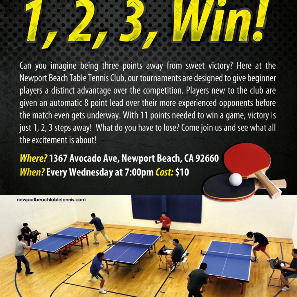 Equa Challenge Flyer Newport Beach Table Tennis Club