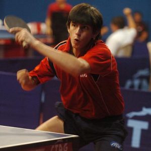 Rodrigo Tapia from Ecuador playing in Newport Beach Table Tennis Club