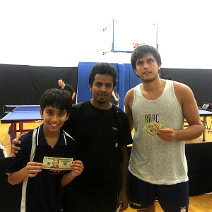 Shivam Kumar, Rodrigo Tapia after playing in Newport Beach Table Tennis Club